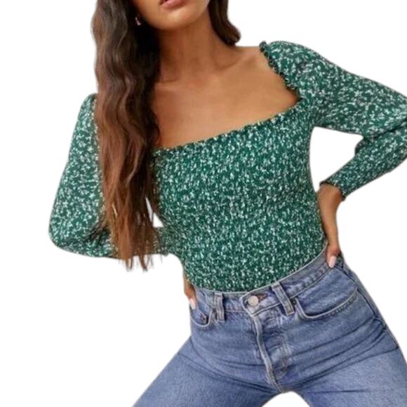 Reformation Pinto Top in Coriander - Picture 2 of 11